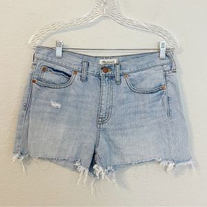 Madewell Cut off‎ Light Wash Cotton Jean Shorts